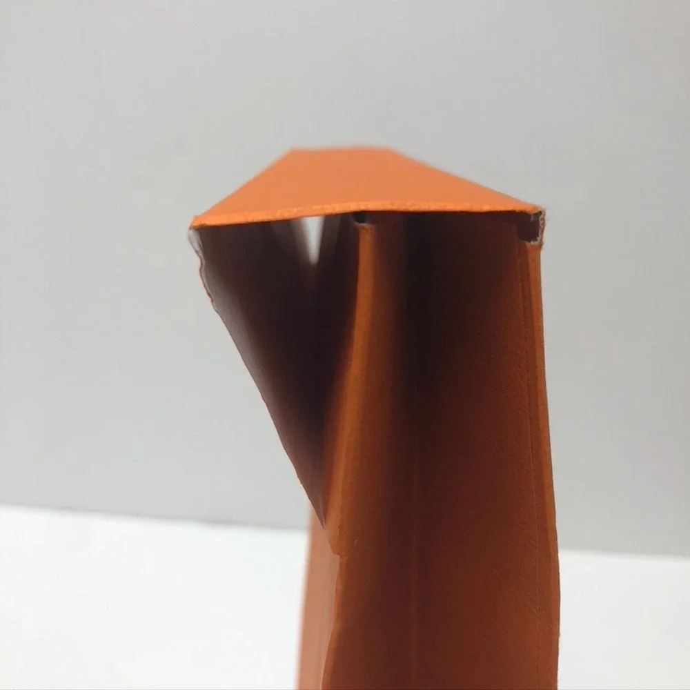 Hermes Authentic Orange Gift Paper Shopping Bag Medium Fold Top 10.5x16.25x4